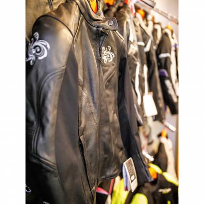 Geacă Moto Damă din Piele SIXGEAR AURORA · Negru  - 2