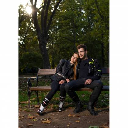 Geacă Moto Damă din Piele SIXGEAR AURORA · Negru  - 9