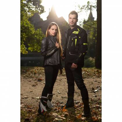 Geacă Moto Damă din Piele SIXGEAR AURORA · Negru  - 10