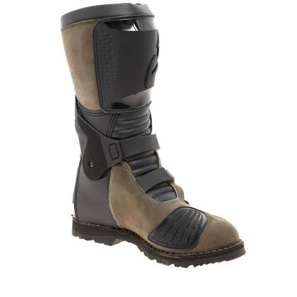 Cizme Moto din Piele & Textil FALCO AVANTOUR · Negru / Maro  - 2