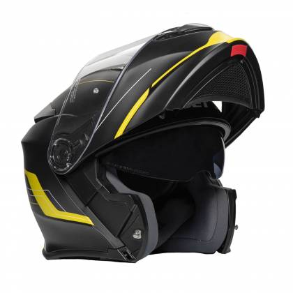 Cască Moto Flip-Up JET RUMBLE Fuze · Negru / Galben-fluo  - 2