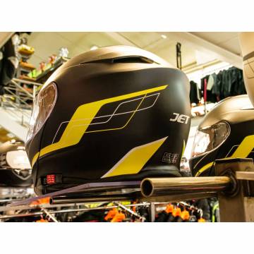 Cască Moto Flip-Up JET RUMBLE Fuze · Negru / Galben-fluo  - 4