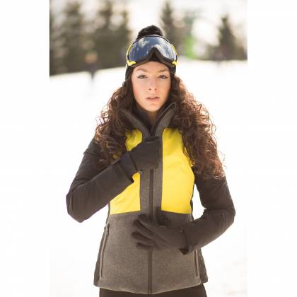 Geacă Outdoor / Schi Damă STRINDBERG 5147, Dermizax · Negru / Galben  - 5