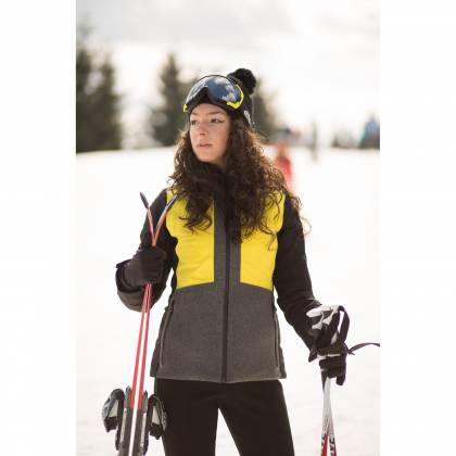 Geacă Outdoor / Schi Damă STRINDBERG 5147, Dermizax · Negru / Galben  - 2