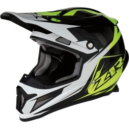 Cască Enduro - Cross  Z1R  RISE Ascend fluo · Negru / Alb / Verde-fluo  - 0
