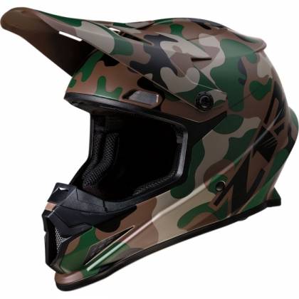 Cască Enduro - Cross Z1R Rise Camo Woodland · Negru / Verde / Gri / Maro  - 0