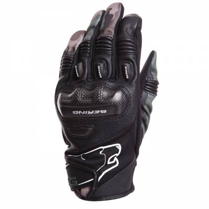 Mănuși Moto din Piele & Textil BERING DERECK · Negru  - 0