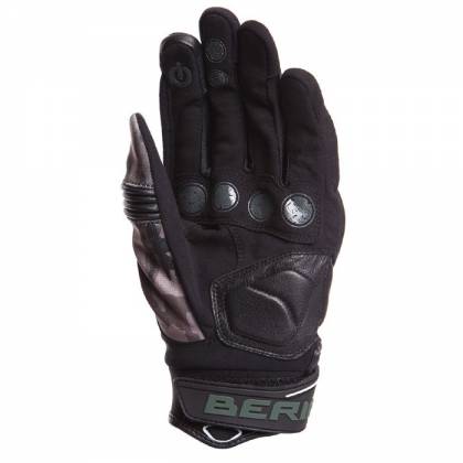 Mănuși Moto din Piele & Textil BERING DERECK · Negru  - 1