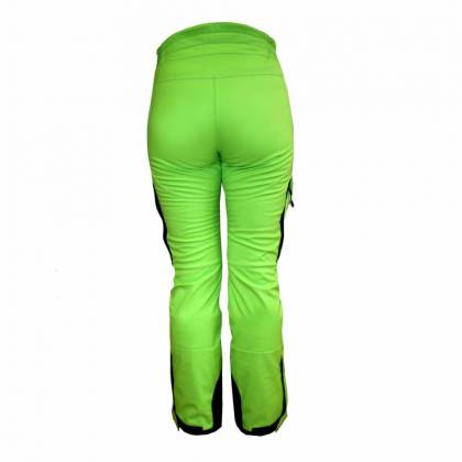 Pantaloni Outdoor / Schi Softshell Damă STRINDBERG 5072/8, Toraydelfy · Verde-Fluo / Negru  - 2