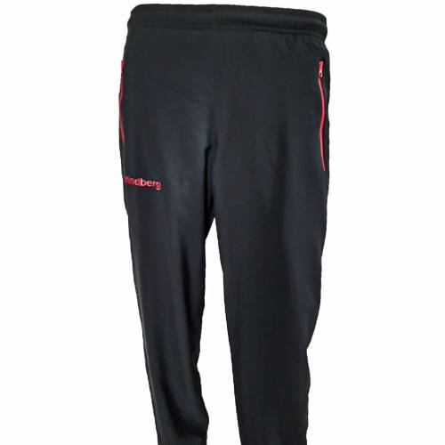 Pantaloni Trening STRINDBERG 2135 · Negru / Roșu 