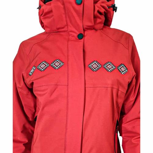 Geacă Outdoor / Schi Damă cu Motive STRINDBERG 5047D, Dermizax · Roșu / Negru 