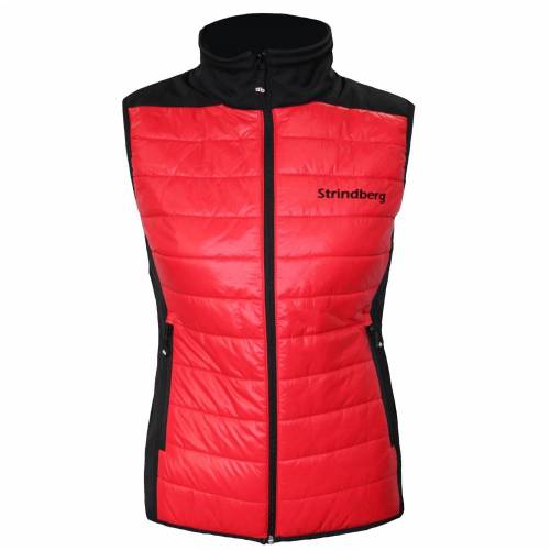 Vestă Puf Damă STRINDBERG 5155 · Roșu / Negru 