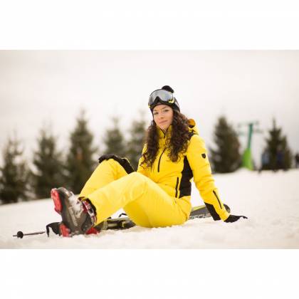 Geacă Outdoor / Schi Puf Damă STRINDBERG 5128 DEV, Dermizax · Galben / Negru  - 2