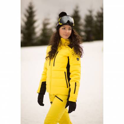 Geacă Outdoor / Schi Puf Damă STRINDBERG 5128 DEV, Dermizax · Galben / Negru  - 3