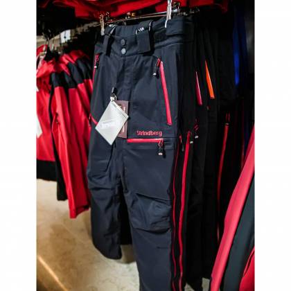 Pantaloni Outdoor / Schi STRINDBERG 2140/3D, Dermizax · Negru / Roșu  - 1