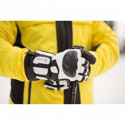 Mănuși Schi din Piele Strindberg 4060 · Negru / Alb  - 1