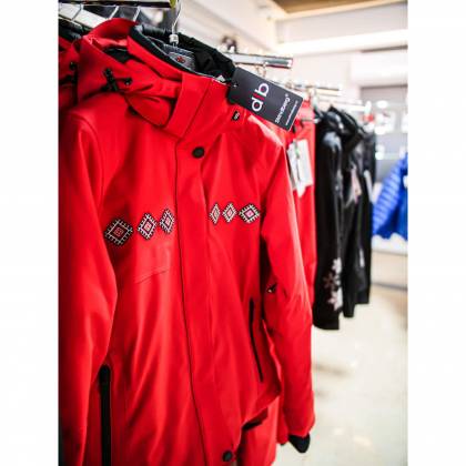 Geacă Outdoor / Schi Damă cu Motive STRINDBERG 5047D, Dermizax · Roșu / Negru  - 1