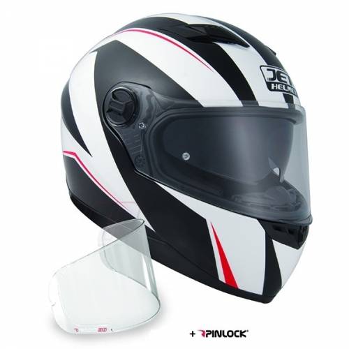 Cască Moto Integrală JET FIGHTER SV MAZE · Negru / Alb / Roșu 