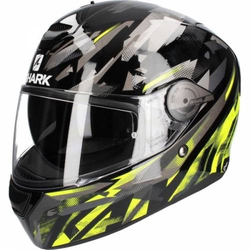 Cască Moto Integrală SHARK D-SKWAL KANHJI · Negru / Gri / Verde Fluo 