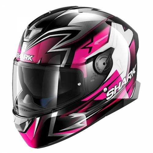 Cască Moto Integrală SHARK SKWAL 2 REPLICA OLIVEIRA cu Lumini LED · Negru / Alb / Roz 