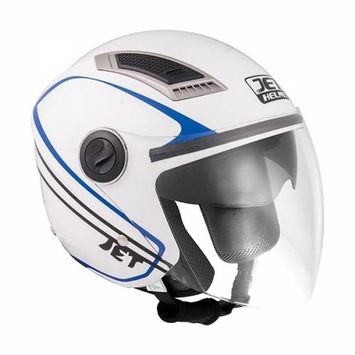 Cască Moto Open Face JET SONIC MOXIE · Alb / Albastru 