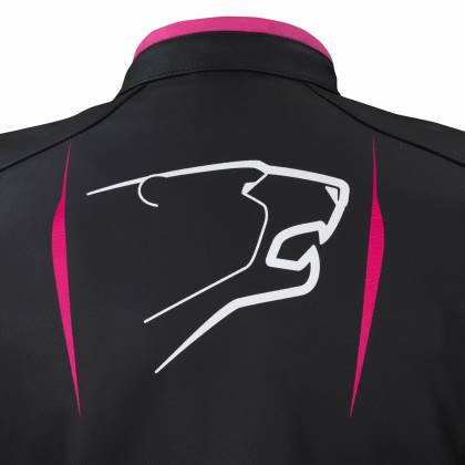 Geacă Moto Damă din Piele BERING LADY BRUTALIA · Negru / Alb / Roz  - 6