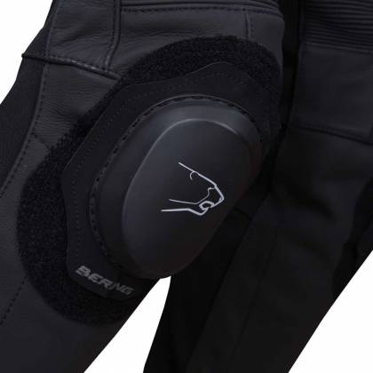 Pantaloni Moto din Piele & Textil BERING TYPE-R · Negru  - 4