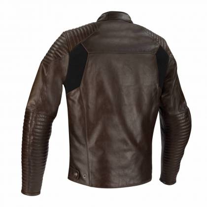 Geacă Moto din Piele & Textil BERING REX · Negru / Maro  - 1