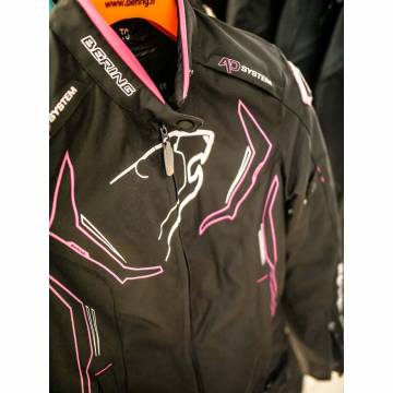 Geacă Moto Damă din Textil BERING LADY GUARDIAN · Negru / Roz  - 8