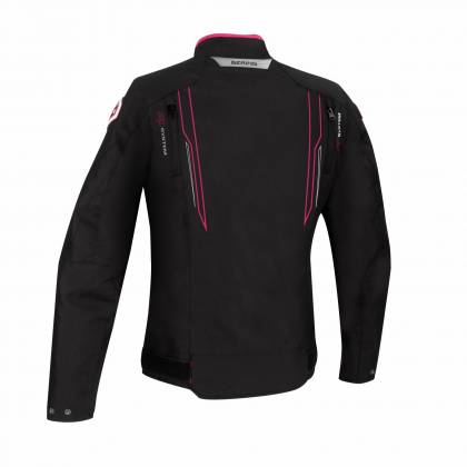 Geacă Moto Damă din Textil BERING LADY GUARDIAN · Negru / Roz  - 1