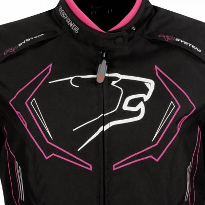 Geacă Moto Damă din Textil BERING LADY GUARDIAN · Negru / Roz  - 3