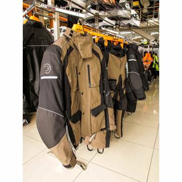 Geacă Moto din Textil BERING BRONKO · Negru / Maro  - 7