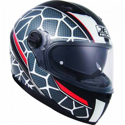 Cască Moto Integrală JET FIGHTER SV QUANTUM · Negru / Alb / Roșu / Gri  - 0