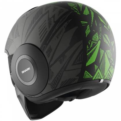 Cască Moto Open Face SHARK RAW DANTE · Verde / Negru  - 3