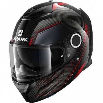 Cască Moto Integrală SHARK SPARTAN CARBON SILICIUM · Negru / Roșu  - 0