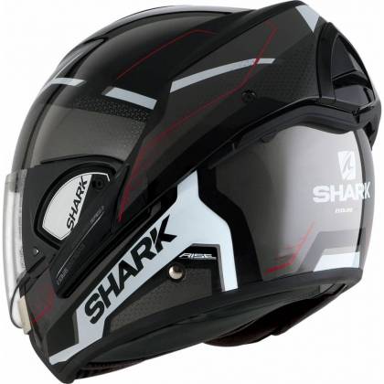 Cască Moto Modulară Shark Evoline S3 Hataum · Negru / Roșu / Alb  - 2
