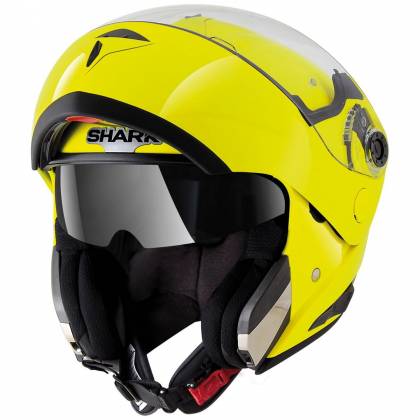 Cască Moto Flip Up SHARK OPENLINE HIGH VISIBILITY · Verde Fluo  - 0
