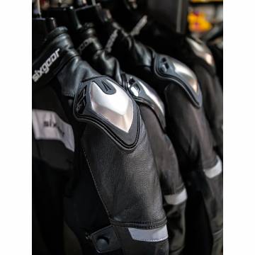 Geacă Moto Damă din Piele & Textil SIXGEAR ALISA · Negru  - 2