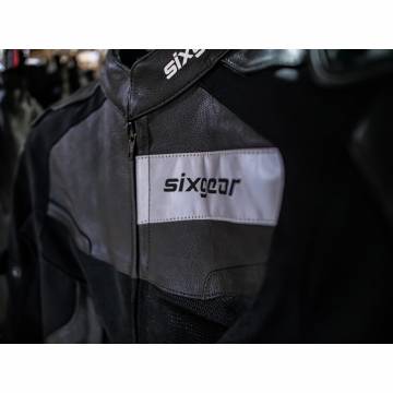 Geacă Moto Damă din Piele & Textil SIXGEAR ALISA · Negru  - 5