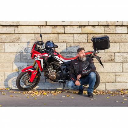Geacă Moto din Textil SIXGEAR FLASH · Negru / Roșu  - 1