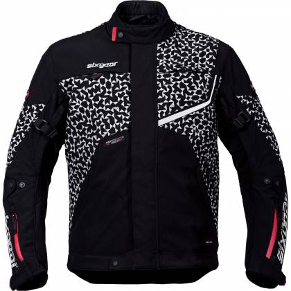 Geacă Moto din Textil SIXGEAR FLASH · Negru / Roșu  - 0