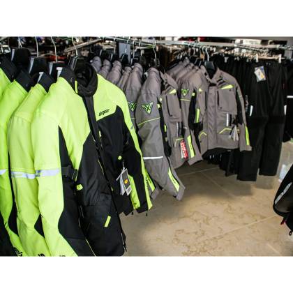 Geacă Moto din Textil SIXGEAR CHIEF · Negru / Verde-Fluo  - 3