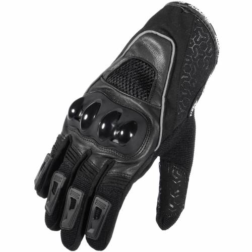 Mănuși Moto din Piele & Textil SIXGEAR NEXT · Negru / Gri 