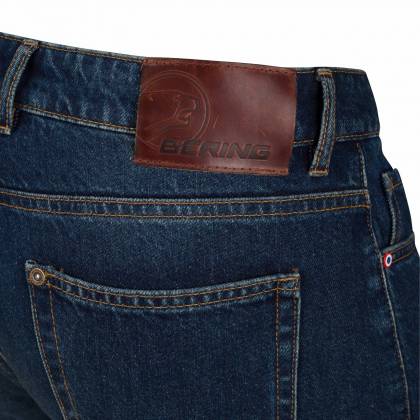 Blugi Moto din Denim 4D BERING GORANE Slim Fit · Albastru  - 3
