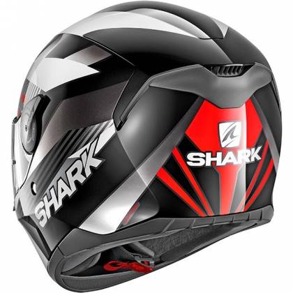 Cască Moto Integrală SHARK D-SKWAL MERCURIUM · Alb / Negru / Roșu  - 2