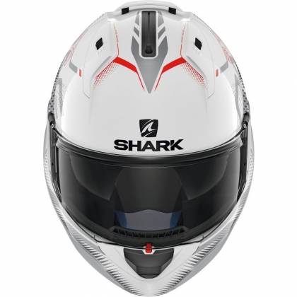 Cască Moto Modulară SHARK EVO-ONE 2 KEENSER · Alb / Argintiu / Roșu  - 3