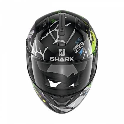 Cască Moto Integrală SHARK RIDILL DRIFT-R · Negru / Verde Fluo / Albastru  - 1