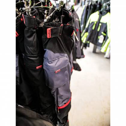 Pantaloni Moto din Piele & Textil SIXGEAR DELTA FORCE · Negru / Gri  - 7