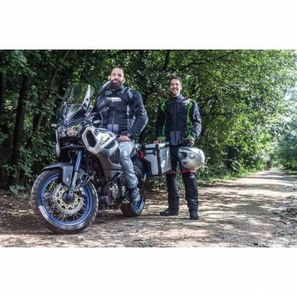 Pantaloni Moto din Piele & Textil SIXGEAR DELTA FORCE · Negru / Gri  - 9