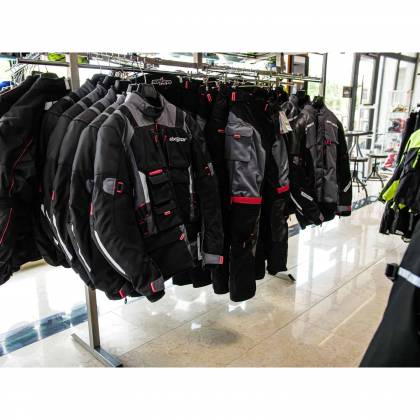 Pantaloni Moto din Piele & Textil SIXGEAR DELTA FORCE · Negru / Gri  - 2